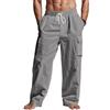 riou Offerte Saldi Pantaloni Casual Lunghi da Uomo in Lino e Cotone Estivi Leggeri Pantaloni con Coulisse Jogging Pantalone da Yoga Pantalone Uomo Leggeri Tuta Eleganti Elasticizzati Pants da Lavoro