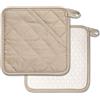 ZORR presine in silicone Set di 2, 18x18cm, resistente al calore presine da Cucina (BEIGE)