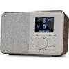 MangoKit SR10 Internet Radio con DAB+,radio WIFI con lettore di podcast,DAB intelligente con Bluetooth,radio FM, da cucina con alimentazione e abatteria,doppio allarme,supporto pre selezioni-Noce