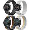 DMVEIMAL Cinturino Nylon Loop per Huawei Watch GT/Gt 2 46mm/per Samsung Galaxy Watch 3 45mm/Galaxy Watch 46 mm/Gear S3 Frontier,22mm Smartwatch Cinturini Sport per Amazfit Bip 5/Balance/Gtr Uomini Donne 4PCS