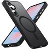 Knrlqim Custodia Magnetica per Samsung Galaxy S24 FE, Compatibile con MagSafe, PC Silicone Cover Traslucido Opaco, Case Protezione Fotocamera & Pulsanti Metallo, Antiurto Antiscivolo Slim, Nero