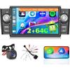 Ohradio 2G+64G Android 15 per Fiat Punto 2005-2009/Linea 2007-2011 Autoradio GPS con Wireless Carplay Android Auto Radio FM/RDS WiFi + Retrocamera + MIC - Android 15 2DIN 7 Pollici