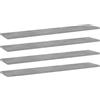 Rantry Ripiani Libreria 4pz Grigio Cemento 100x20x1,5cm Multistrato,Mobile Mensola da Muro, Mobile a Parete Appendere Ripiano per Ingresso, Mensole da Parete, Scaffale da Parete