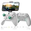 Megadream Wireless PC Gaming Controller for Windows, Bluetooth Game Controller, Compatible PC/Switch/Xbox/Ps/Android/iOS,Gamepad with Turbo Function,Hall Joysticks&Triggers (white)