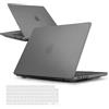 iNeseon Custodia Compatibile con 2021-2024 MacBook Pro 14 Pollici M4 M3 M2 M1 Pro/Max A3112 A3185 A3401 A2918 A2992 A2779 A2442, Protettiva Cover Rigida Case e Copertura Tastiera, Spazio Grigio Opaca