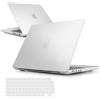 iNeseon Custodia Compatibile con 2021-2024 MacBook Pro 14 Pollici M4 M3 M2 M1 Pro/Max A3112 A3185 A3401 A2918 A2992 A2779 A2442, Protettiva Cover Rigida Case e Copertura Tastiera, Trasparente Opaca