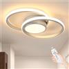 DELIPOP Plafoniera LED Soffitto Dimmerabile, 40W 3980LM Lampadario LED Soffitto con Telecomando/APP 3000K-6500K, Ronde Plafoniere Moderne in Acrilico per Soggiorno Cucina Corridoio Ufficio