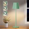 PreeOtti Lampada da Tavolo LED Senza Fili, Touch Dimmerabile, 3 Modalità di Colore, Lampada da Comodino Ricaricabile USB-C per Camera da Letto, Soggiorno, Campeggio all'aperto Esterno Verande(Verde)