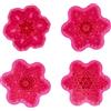 Graziano, Set 4 Formine Fiocchi di Neve 4.5x4.5cm - Per Decorare Cupcake, Tema Invernale Natalizio