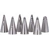 Graziano, Set 7 Beccucci Russi Puntati Piccoli - Acciaio Inox, Per Decorazioni ad Onde (0.2-1.7cm)