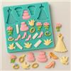 Graziano, Stampo Silicone Sposa e Nozze - Vestito, Torta, Fedi, Colombe, Scarpe, Bouquet, Anelli, Per Fondente