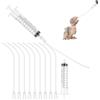 JIEYAO 10 tubi per l'alimentazione degli uccelli giovani, 2 siringhe da 10 ml, con tubo, accessori per alimentatore, siringa per mangime, cannula per l'alimentazione a mano, per uccelli, pappagalli,