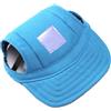 Mikiuly Cappelli per Cani,Cappello da Baseball per Cani,Cappellino Parasole con Visiera per cuccioli,Berretto da Baseball Regolabile per Cane con Fori per lorecchio, per Cane Piccoli (Blu pallido, S)
