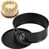 Zocipro Tortiera Apribile 18cm, Teglia Rotondo per Torte Antiaderente con Fondo Rimovibile, Mini Piccoli Stampi in Acciaio al Carbonio per Torte Cheesecake Pizze Quiche