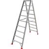AgriEuro Premium Scala in alluminio doppia 1031, 2x9 gradini, 2,12 mt