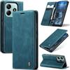 Azororo Cover per Xiaomi Redmi Note 14 5G, Premium PU Pelle Custodia, Magnetica Carta Fessura Portafoglio Case, Flip Cavalletto Custodia per Redmi Note 14 5G - Blu verde