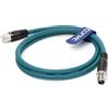 Eonvic Cognex - Cavo Ethernet M12 X-Type 8 pin maschio a RJ45 Cat-7e, cavo ad alta flessibilità (1 m, blu)