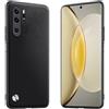 Longstong Custodia Adatta per HUAWEI P30 Pro / P30 Pro New Edition (6.47), Cover in pelle metallica serie CODE - Kevlar