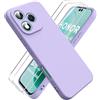 Ikziwreo Cover per Honor 400 Lite 5G,Custodia in Silicone Morbido TPU Liquido,Case Protettiva Gomma Antiurto - Viola Chiaro
