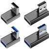 LUIRSAY USB 90 Grad Winkelstecker, 4 Stück Adapter mit USB3.0, für Datenübertragung Kompatibel mit PC, Laptop, Powerbank und die meisten USB-Geräte