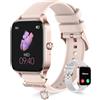 Erkwei Orologio Smartwatch Donna con Chiamate e Notifiche WhatsApp 1.85 Orologio Fitness 100+ Sportive Contapassi Monitor Frequenza Cardiaca Sonno Assistente Vocale Smart Watch Donna per Android iOS
