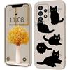 PAIX Creativo Cartone Animato Custodia Morbida in Silicone Compatibile con Samsung Galaxy A53 5G Cover, [Pattern Gatto] Anti Fall Protettivo Case,Bianco