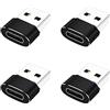 B BESTHOT BESTHOT Adattatore USB a USB C, 4 pezzi, da tipo C a USB A, per Apple Watch Ultra iWatch 8 7, iPhone 14 13 12 11 Pro Plus Max, Airpods, iPad 9 10 Air 5 Mini 6, Samsung Galaxy S23 S22 S21