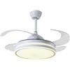 BEL AIR HOME - Ventilatore da Soffitto Cocon DC - 4 Pale a Scomparsa Metallo - LED 36W Regolabile 3000K-6500K - Ventilatore Silenzioso con Telecomando - Bianco, 50 cm / 108 cm, Metallo