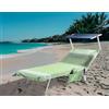 SUSANNA HOME DESIGN Telo Mare con Tasche e Cuscino Gonfiabile - Teli da Mare/Piscina Palau - Teli Mare Cotone 100%, Elastici di fissaggio Laterali e Sacca (Verde)