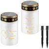 XiXiRan 2 Pezzi Lumino Cimitero Candela LED, Luci Votive con Pannello Solare da Esterno (B)