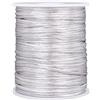 PH PandaHall 100 m/106 yarde di Cordoncino di Raso A Coda di Topo, 2mm Argento Artigianato di Seta Corde Perline di Natale String per La Collana Macrame Nodo Cinese Dream Catchers Treccia di Capelli