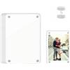 AABDTYYD 4 Pezzi Cornice Magnetica per Frigo in Acrilico - Cornice Foto Trasparente Doppia Faccia con Magneti Forti per Immagini 9x6 cm (3), Set Regalo