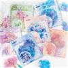 Kesari Kit di Adesivi per Scrapbooking,60 Pz Luce Colorata Tematica PET Aesthetic Stickers Decorativi per Journaling,Album Fotografici,Telefoni Cellulari, Artigianato Fai da te(Serie Luce Fluente)