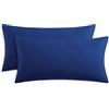 RUIKASI Federa per cuscino 40 x 80 Blu Set da 2 - Oeko Tex Federa per guanciale 40x80 Blu reale Federa per cuscino 40x80cm con cerniera in microfibra, Fodera per cuscino Confezione doppia Set Pillow