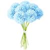GIUSOBG Fiori di Ortensia Artificiale,12 Pezzi di Fiori di Palla di crisantemo di Seta,Bouquet Di Ortensia Finte,Ortensie Artificiali con steli,per Bouquet di Nozze,Casa,Giardino,Ufficio (Blu)