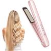 Fiotha Mini Piastra Capelli, 2 in 1 Piastra per Capelli e Arricciacapelli Senza fili, Mini Piastraper Capelli, Ferro da Stiro Portatile Ricaricabile USB con 4 Temperatura, Adatta per Uomini e Donne