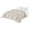 Tata Home Trapunta Invernale Matrimoniale 260x260 cm Imbottita 300 gr/mq Piumone Caldo Pesante Beige Made in Italy MOD. Fiori 18