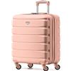 Flight Knight Valigie Rigide in ABS Leggere a 4 ruote - Bagaglio a mano da Cabina approvato per compagnie aeree come British Airways e dimensioni massime per easyJet borsa da cabina grande 56x45x25cm