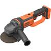 BLACK+DECKER, SMERIGLIATRICE a batteria 18V LITIO- unità senza batteria e senza caricabatterie. 3 posizioni dell'impugnatura.BCG720N-XJ