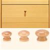 Garosa 10 pezzi manopole rotonde in legno naturale, pomelli per cassetti, design classico resistente for mobili camera da letto guardaroba (24MM)