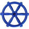 Csafyrt Giocattolo del Volante 12x12 Pollici di Colore Solido Bambini realistici Ruota di sterzo a 360 ° in plastica rotabile per la Nave Pirata Altalena da Gioco, Blu, Blu