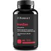 Zenement IronZen 30 mg di Ferro con Vitamina C, B6, B9 e B12, Zenement | Bisglicinato di Ferro in forma liposomiale e chelata, 90 Capsule Vegane, 3 Mesi di Fornitura, Senza Additivi, Senza Glutine