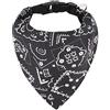 HRP Cani Bandana Foulard per animali domestici regolabile per cucciolo di cane piccolo gatto (L, Nero)