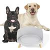 PTOBER Supporto Ciotole per Cani Rialzato - Portaciotole per Cani di Taglia Media e Grande - Antiscivolo, Antispruzzo - Grigio (Ciotola non Inclusa)