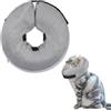 BUYGOO Collare Elisabettiano Gonfiabile Cani Gatti 20-30 cm Collare Morbido di Recupero per Cane Collare Protettivo Regolabile Gonfiabile per Cani Recupero dopo Interventi Chirurgici o Ferite, Grigio