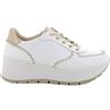 Igi&Co D.KOLA, Scarpe con Lacci Donna, Bianco-Oro, 38 EU