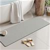 Hixingo Tappeto da Bagno in Diatomite, Tappeto Bagno Cucina Antiscivolo, Tinta unita Moderno Tappetino Assorbente e Asciugatura Rapida, Tappetino per Doccia e Ingresso (Grigio,40x120cm)