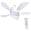 LEDUNI Ventilatore da soffitto con lampadine LED E27 21 W motore DC 9 W + luce LED 12 W, 5 pale, con telecomando, silenzioso, velocità, luminosità e temperatura di colore regolabile 1080 lm