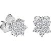 Bluespirit Orecchini da donna, Collezione STAR FLOWER, in argento 925 rodiato, zirconi - P.25M901000100