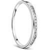 Orovi Anello Donna Eternity con Diamanti taglio brillante Ct 0.10 in oro Bianco 18 Kt 750